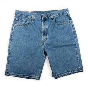 Vintage Levis Jean Shorts Mens 36 Blue Medium Wash Denim 505 Regular Fit Y2K